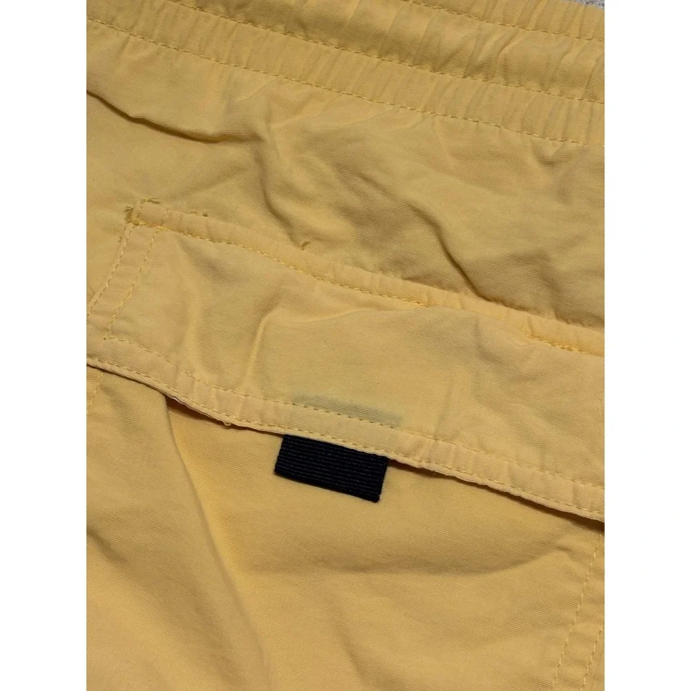 Nautica Mens Swim Trunks Size L Board Shorts Yellow Nylon Colorblock NS-83